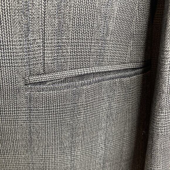 Vintage Bill Robinson‎ Men’s Gray Wool Plaid Blazer Size 36 Old Money - Picture 10 of 13